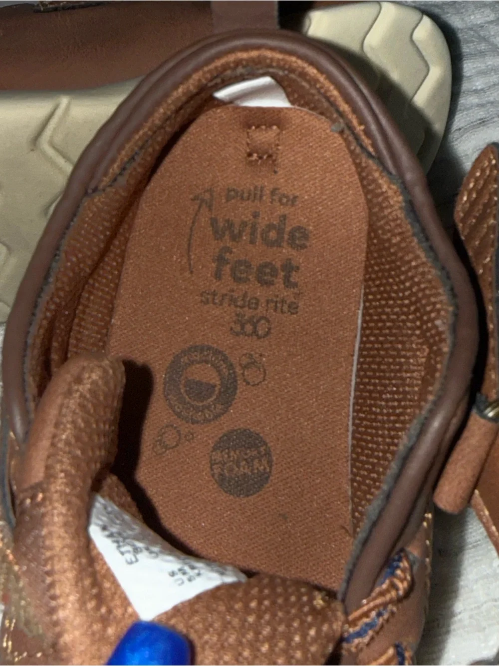 Stride Rite Brown Hook-and-Loop Baby Walker Shoes